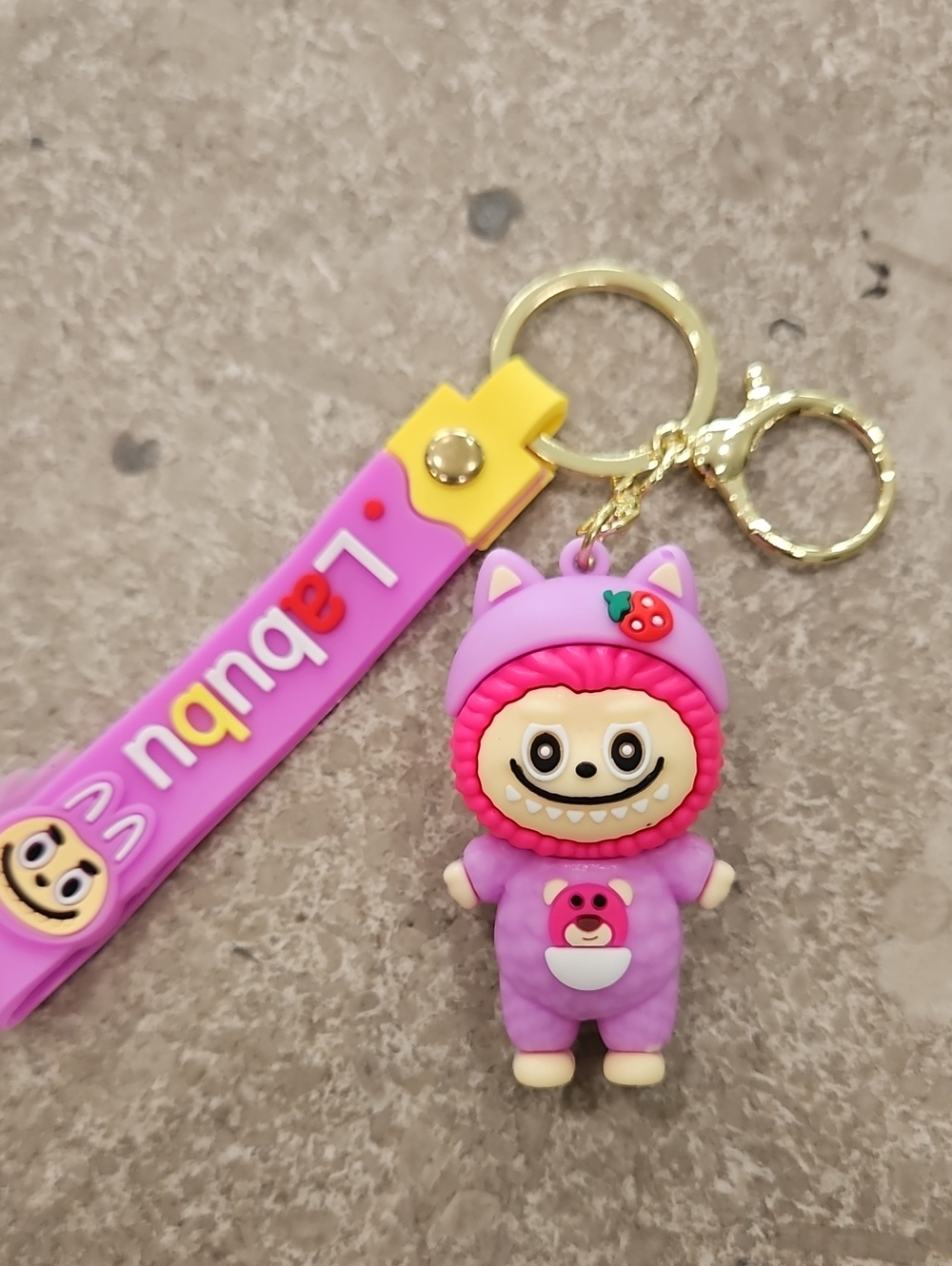Labubu Purple Character Keychain